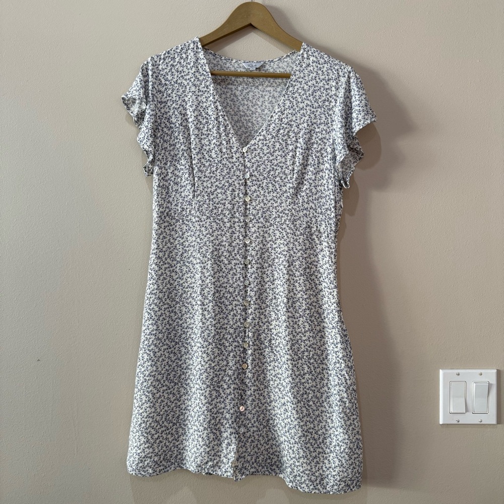Rails Helena Ditsy Blue Floral Button-Down Dress size M